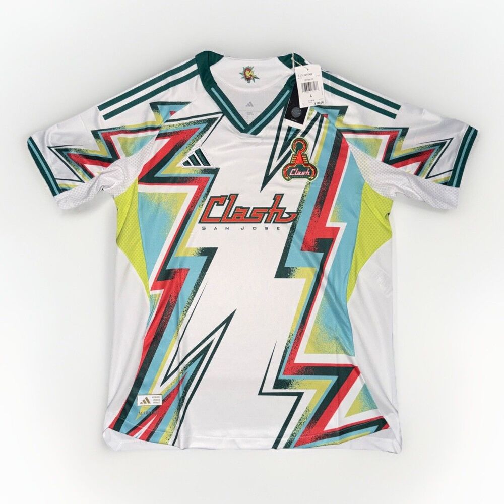NWT Adidas San Jose Earthquakes 2025 Archive Authentic Jersey Slim Fit Large Men